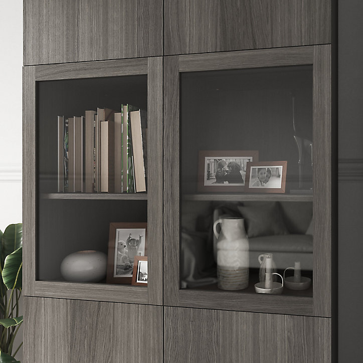 Porte battante effet chêne grisé en verre GoodHome Atomia H 74,7 x L. 49,7 cm