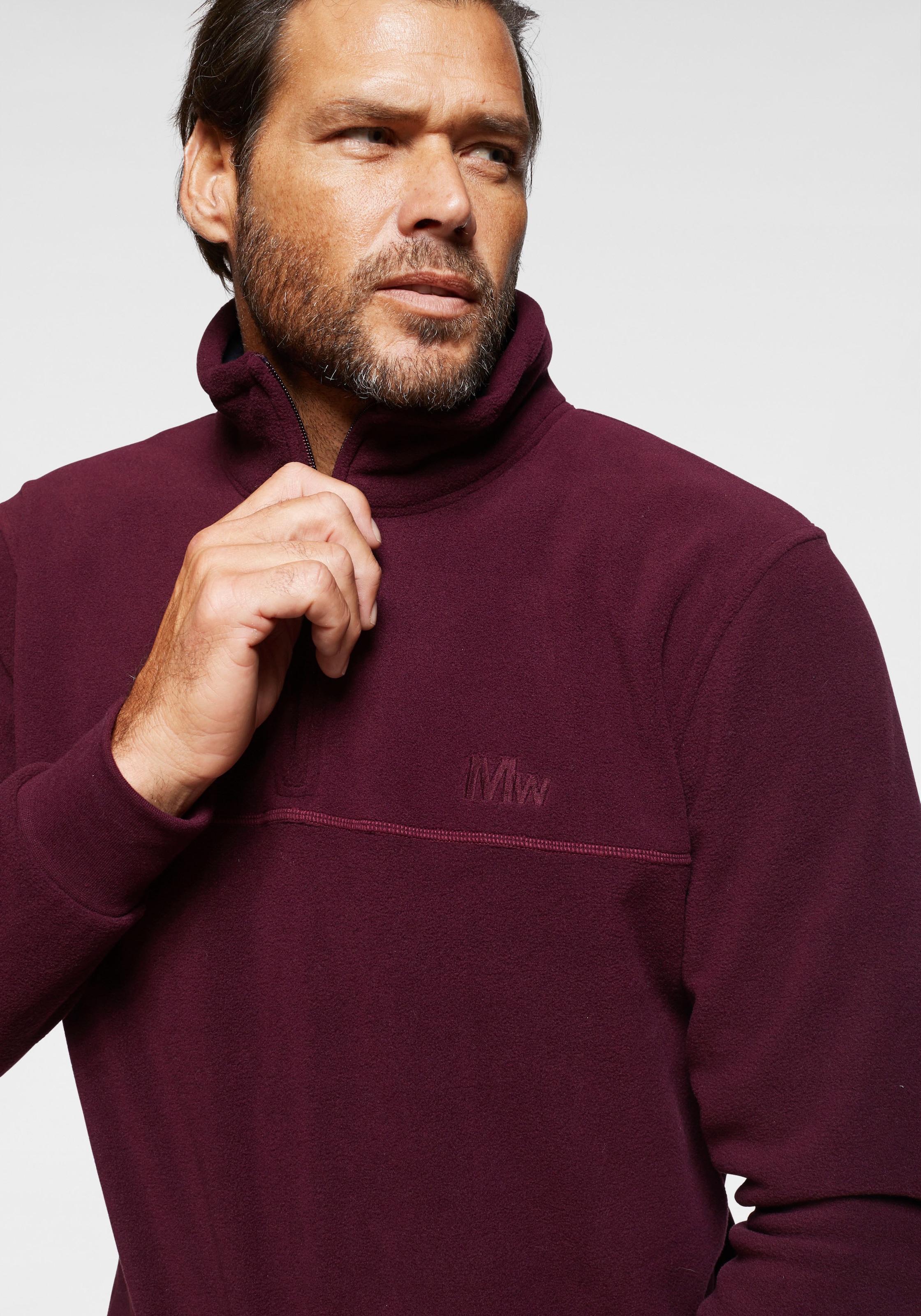 Man's World Fleecepullover , für die Übergangszeit aus Fleece,  schnelltrocknend
