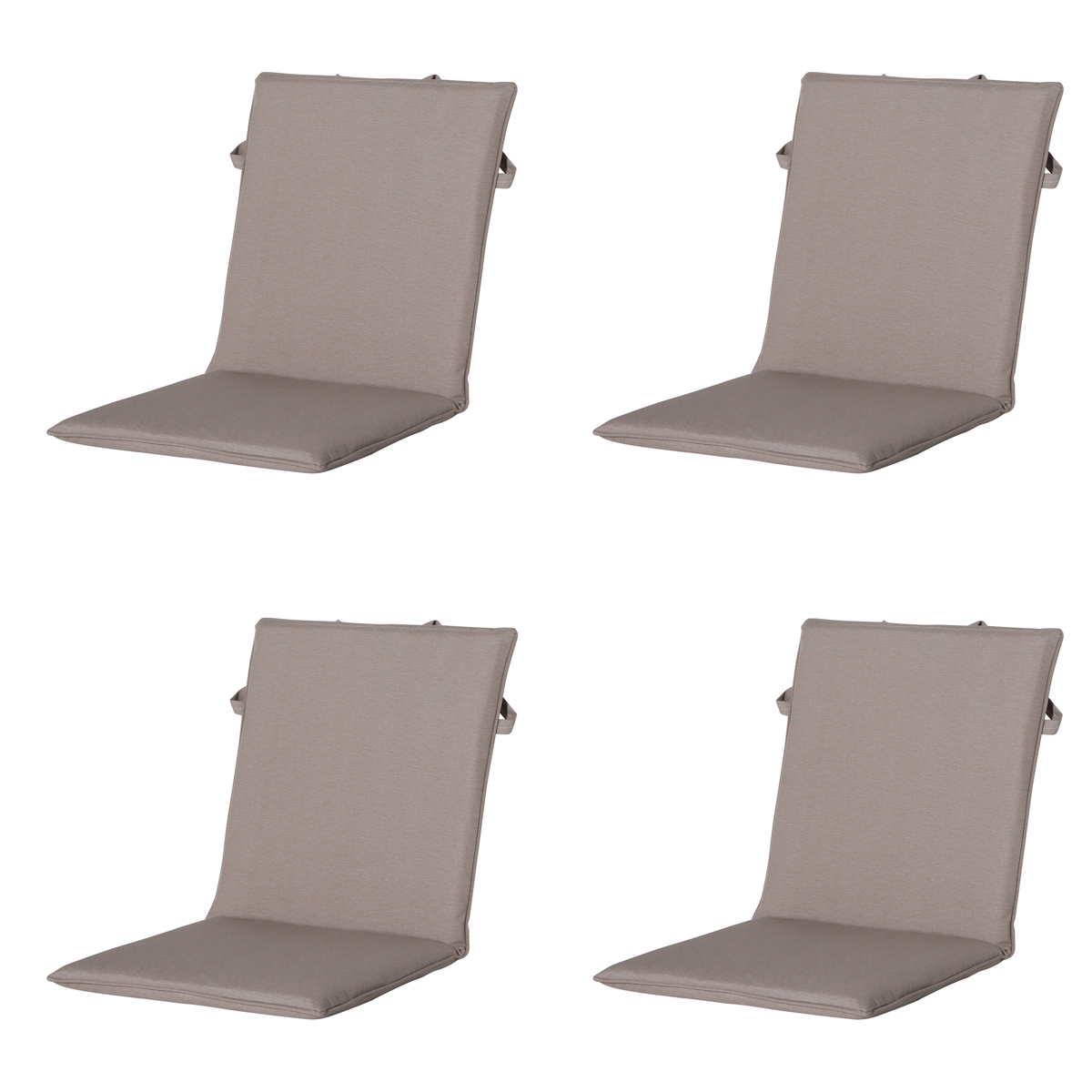 Madison Panama taupe Stapelstoelkussen - Set van 4