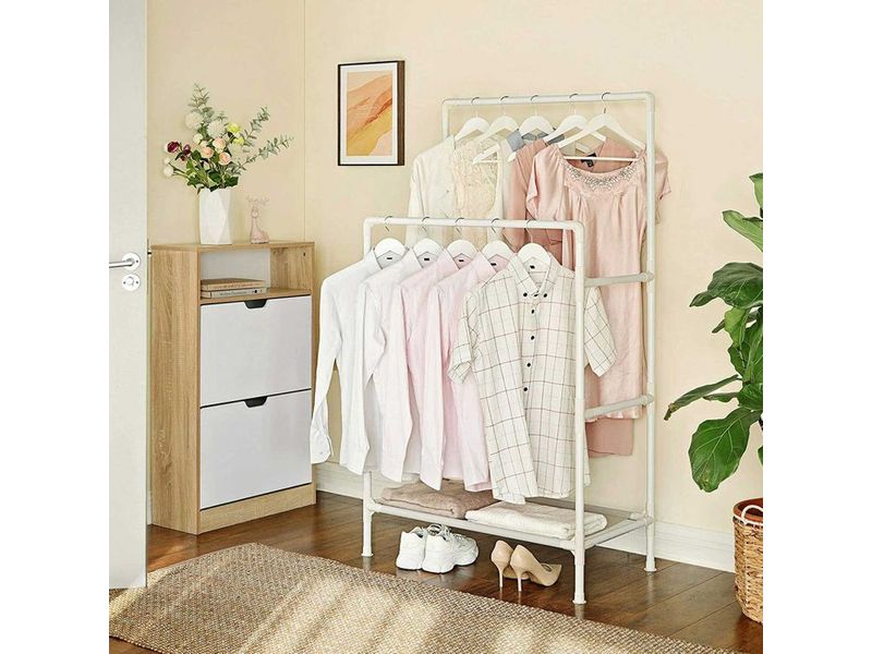 Songmics Garderobenständer 154 cm, Weiss Kleiderständer