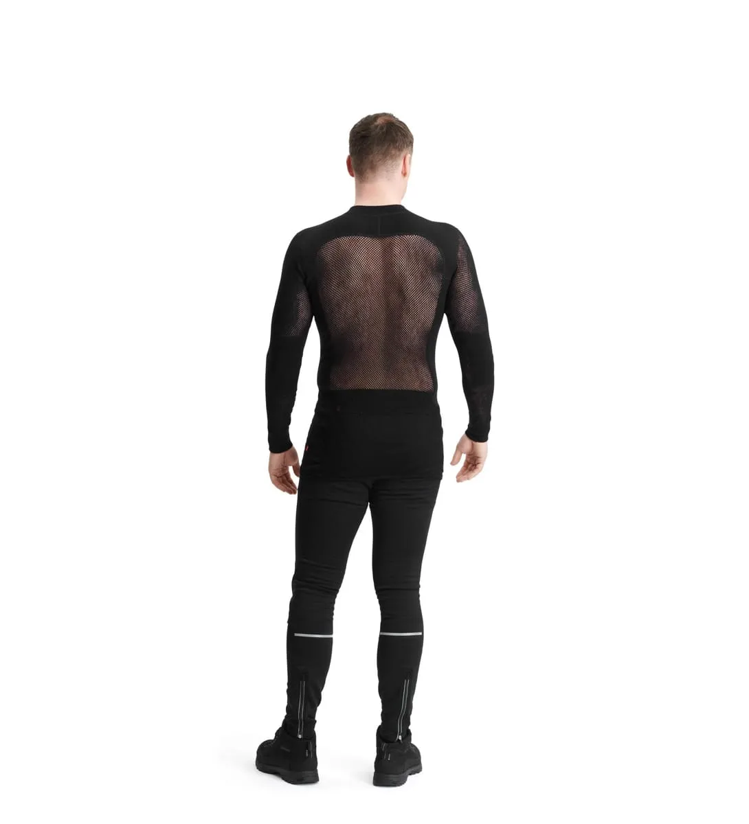 Aclima Men's WoolNet Crewneck Jet Black