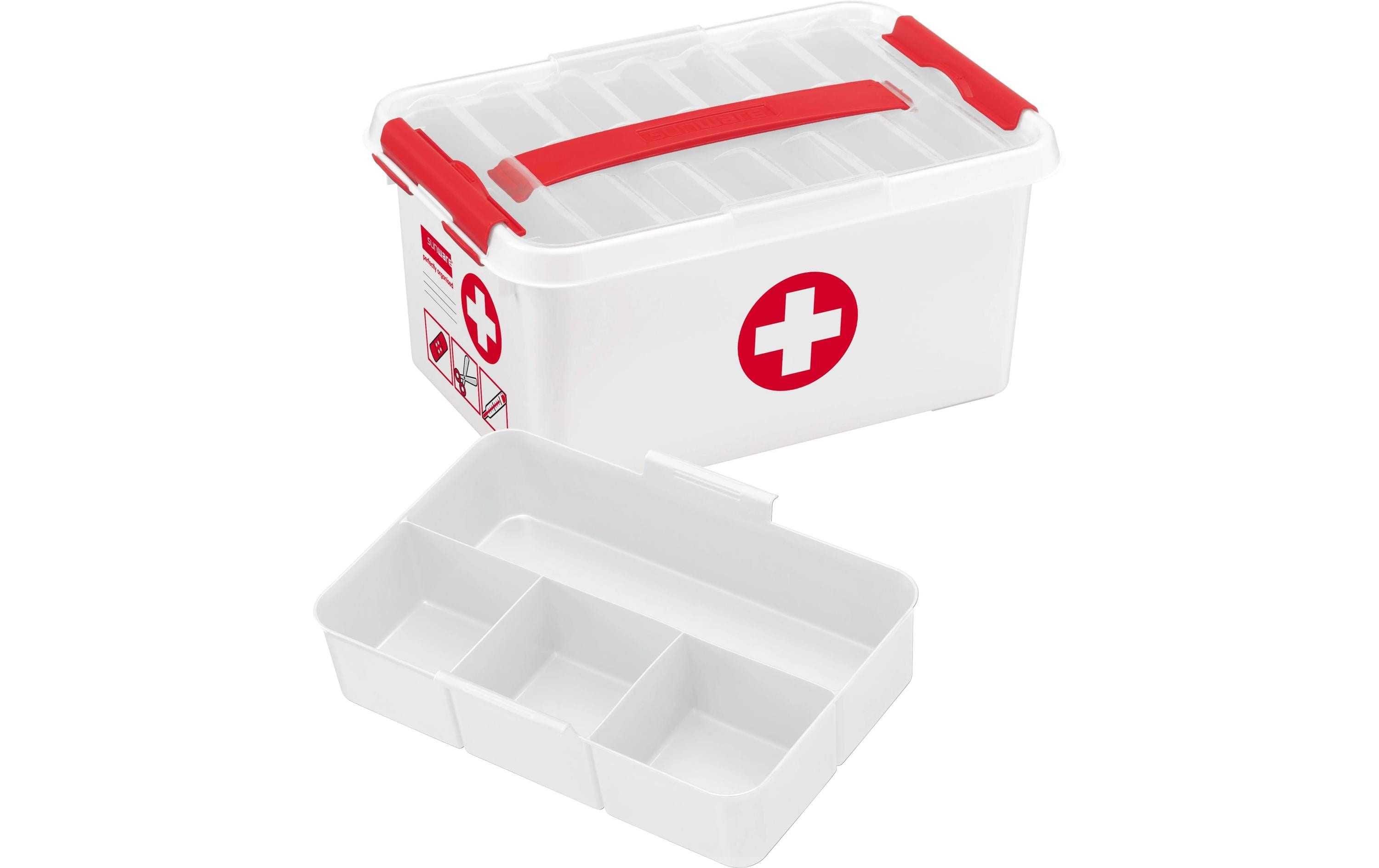Erste Hilfe Box 6 l WeissÜbersichtliche Q-line First Aid Box