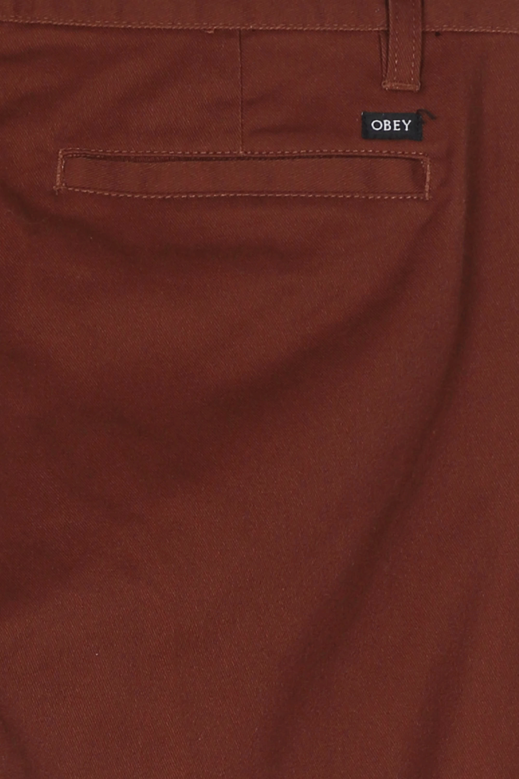 OBEY Pantalon STRAGGLER FLOODED Marron