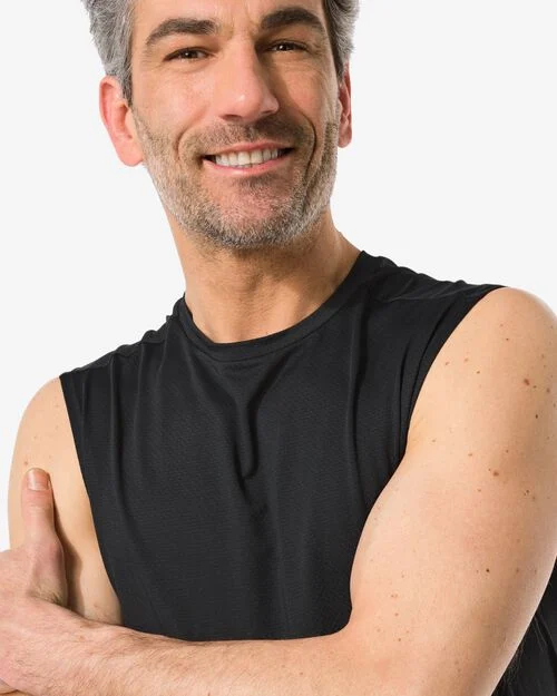 débardeur de sport homme noir