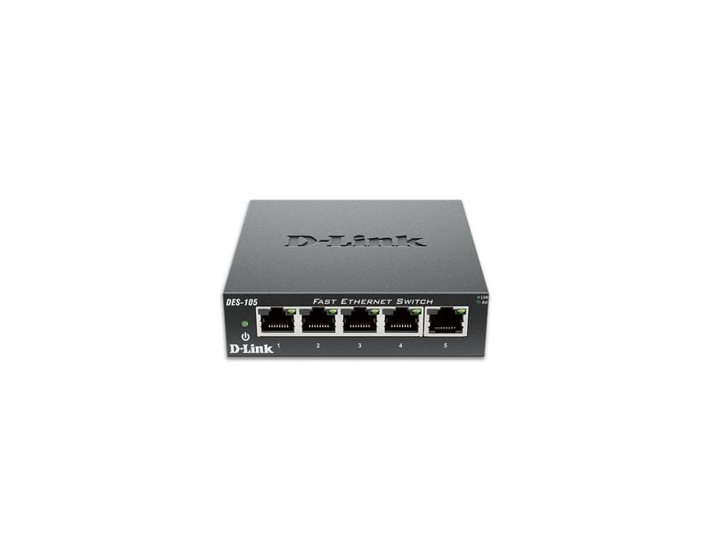 D-Link Switch DES-105 5 Port 5-Port Layer2 Fast Ethernet Switch DES-105