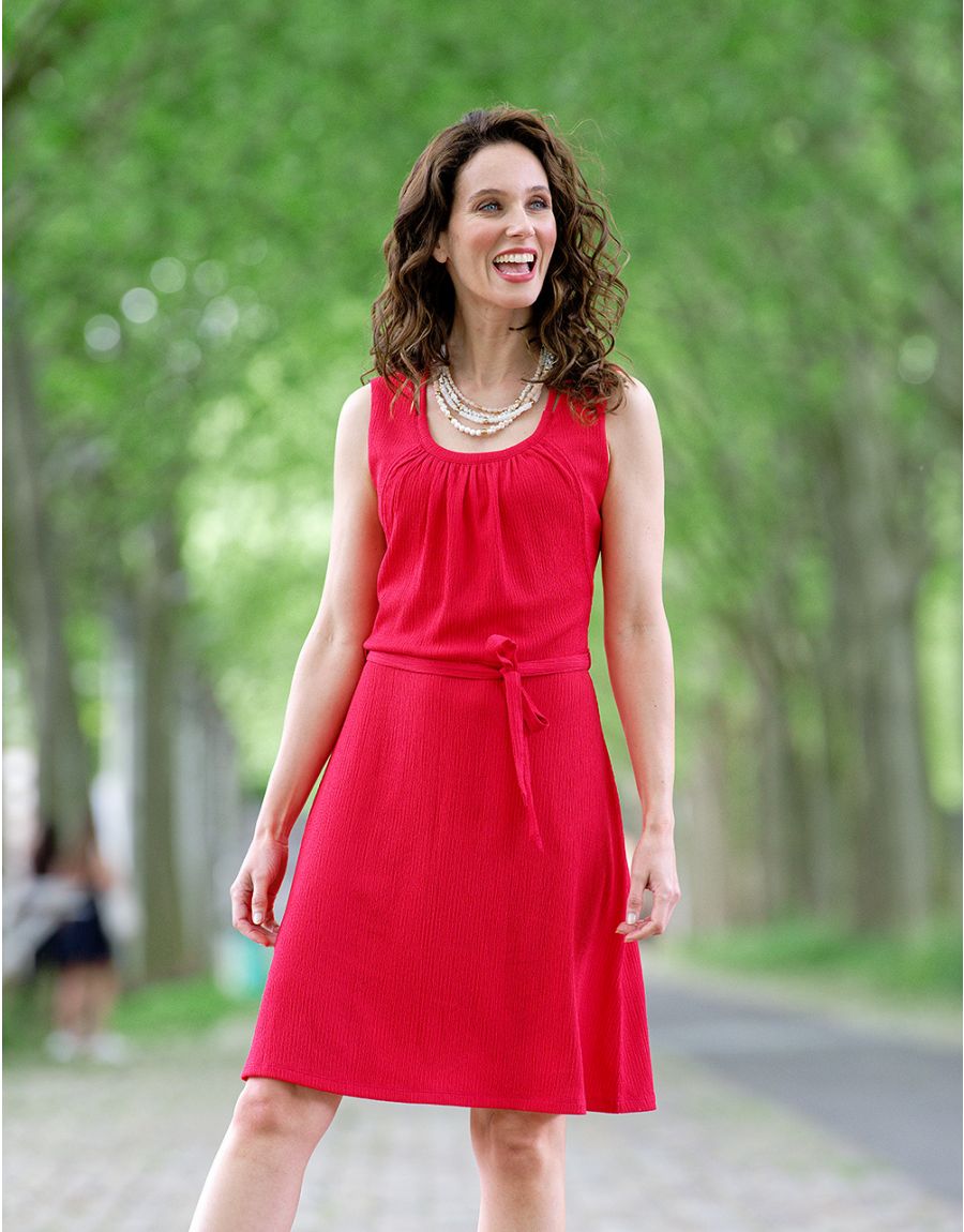 Robe en crépon orange