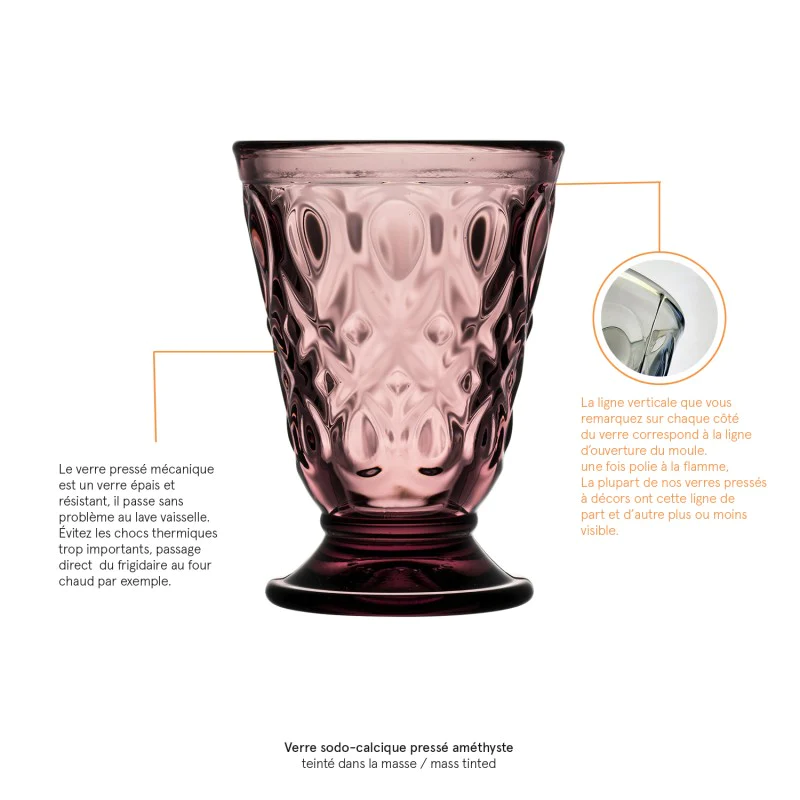 Lot de 6 verres à eau, LYONNAIS La Rochère