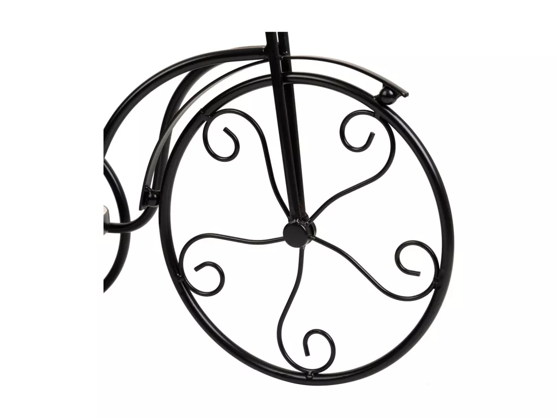 Support vélo en mosaïque et fer forgé noir 53x23.5x36h