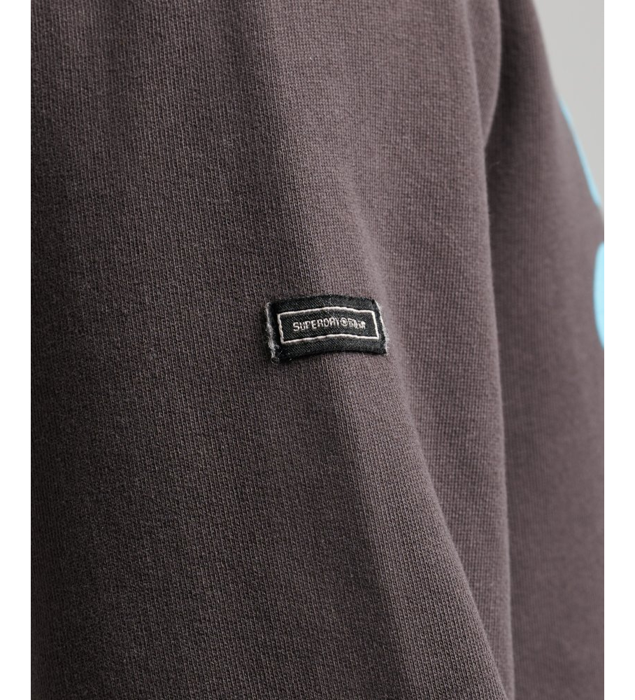Moletom com capuz Superdry Vintage Neon Logo Cinza