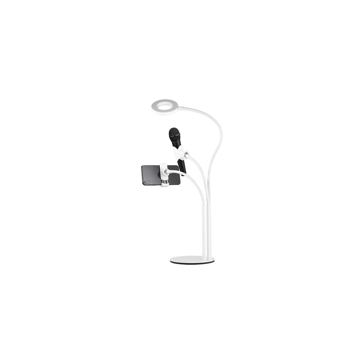 DELTACO 3-in-1 Selfie Ring & Smartphone-stativ