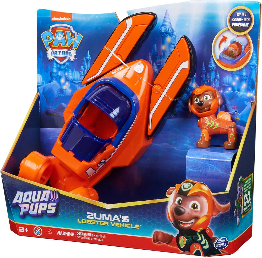 PAT'PATROUILLE -VEHICULE ET FIGURINE ZUMA AQUA PUPS