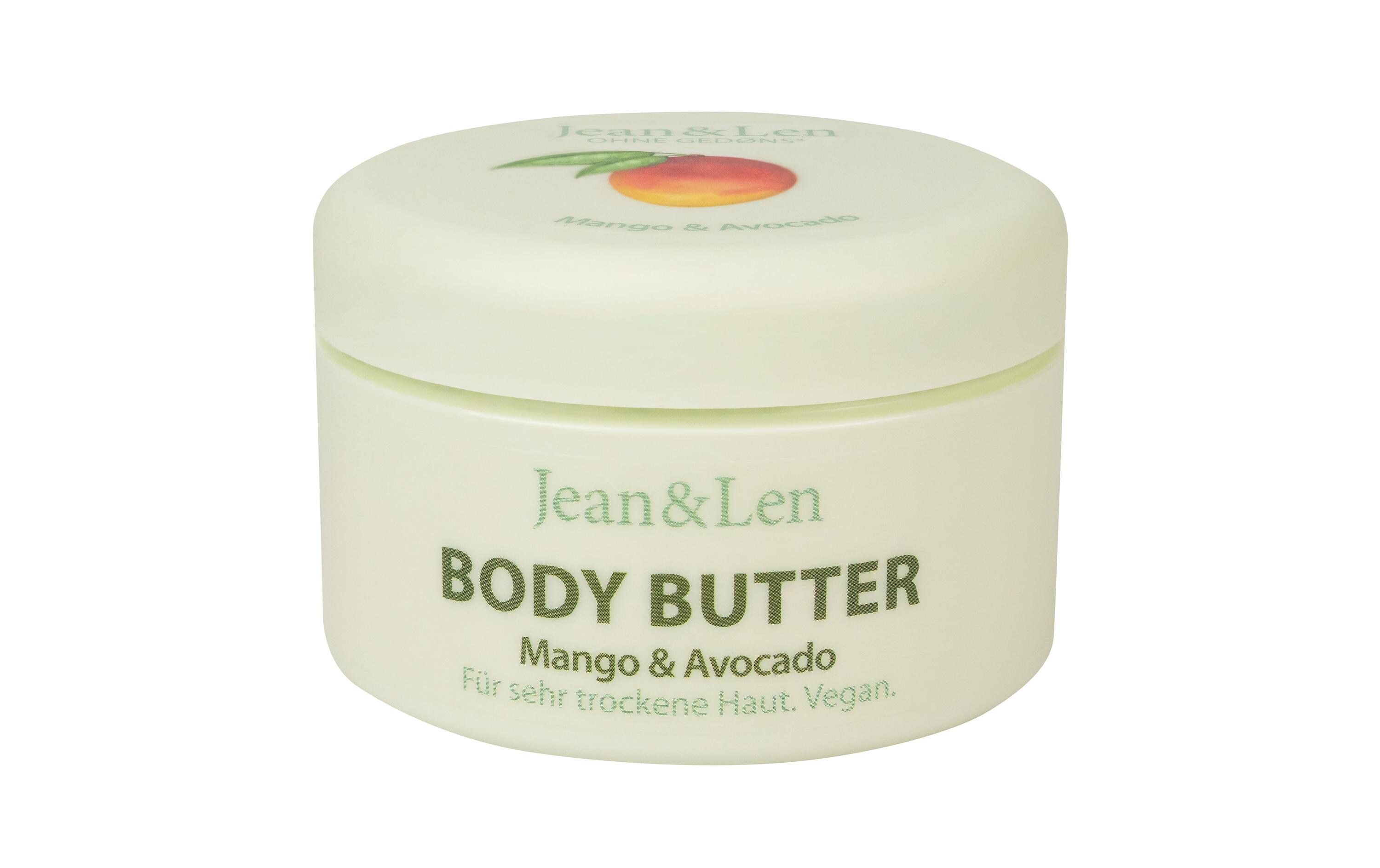 Body Butter Mango und Avocado 200 ml1 StückNatürliche Körperbutter versorgt die Haut mit ausreichend Feuchtigkeit