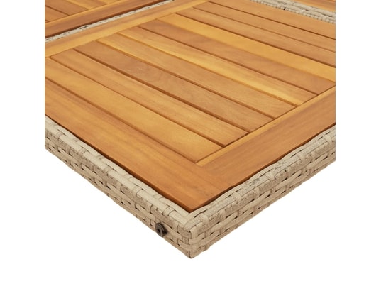 VIDAXL - Ensemble table et chaises Ensemble à manger de jardin et coussins 15 pcs beige