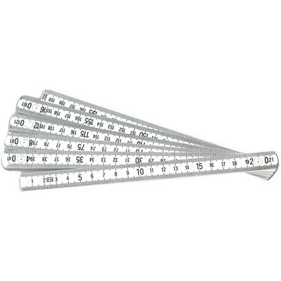 Mètre pliant en PVC, 2,0 m, blanc