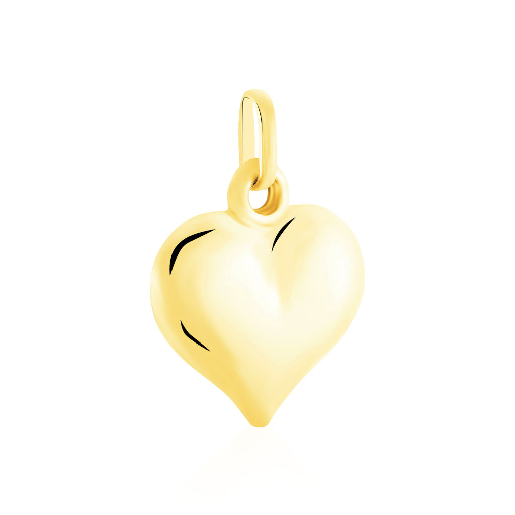 Pendentif Eudocie Coeur Mat Et Brillant Or Jaune