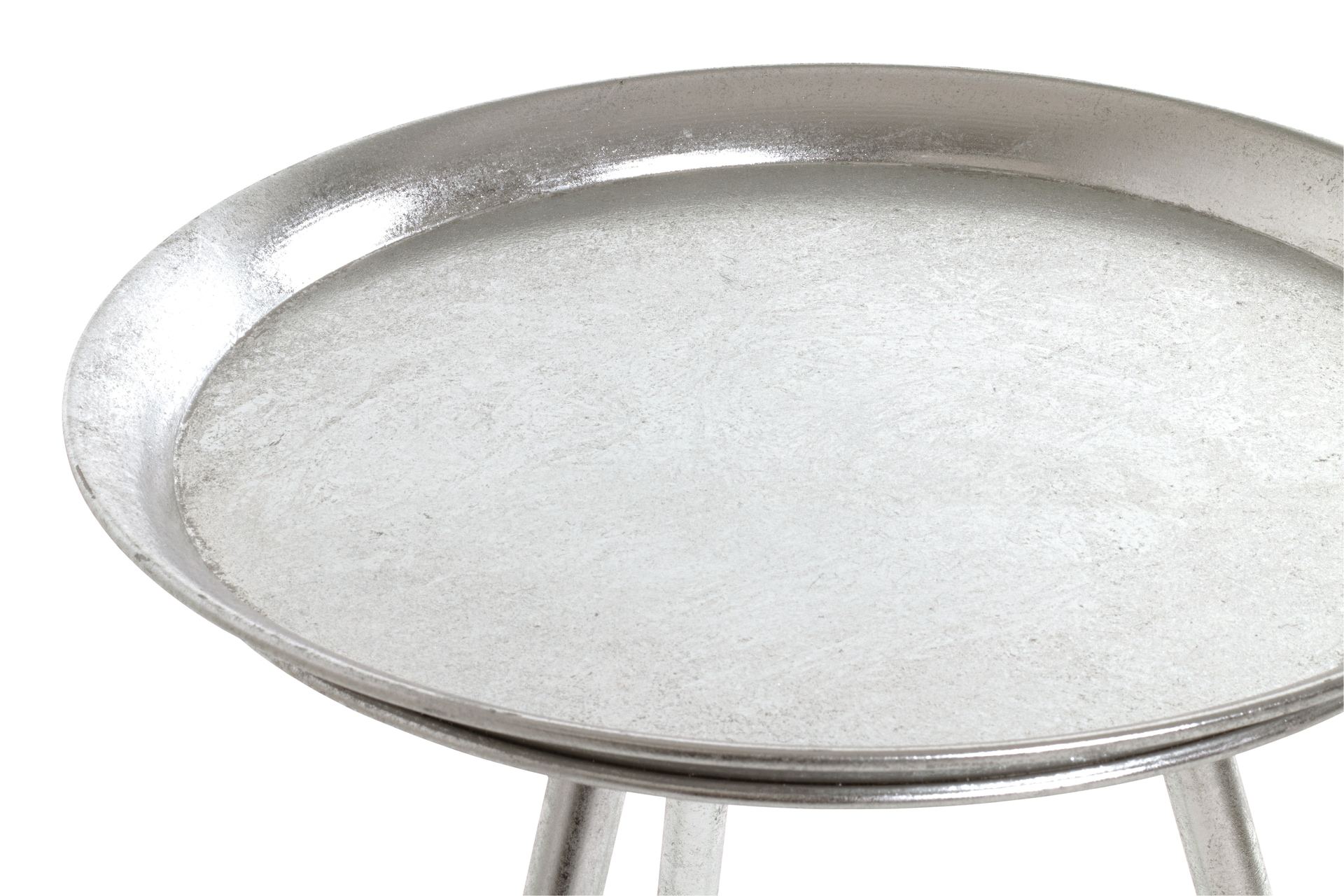 Beistelltisch ø 44 cm silberfarbig