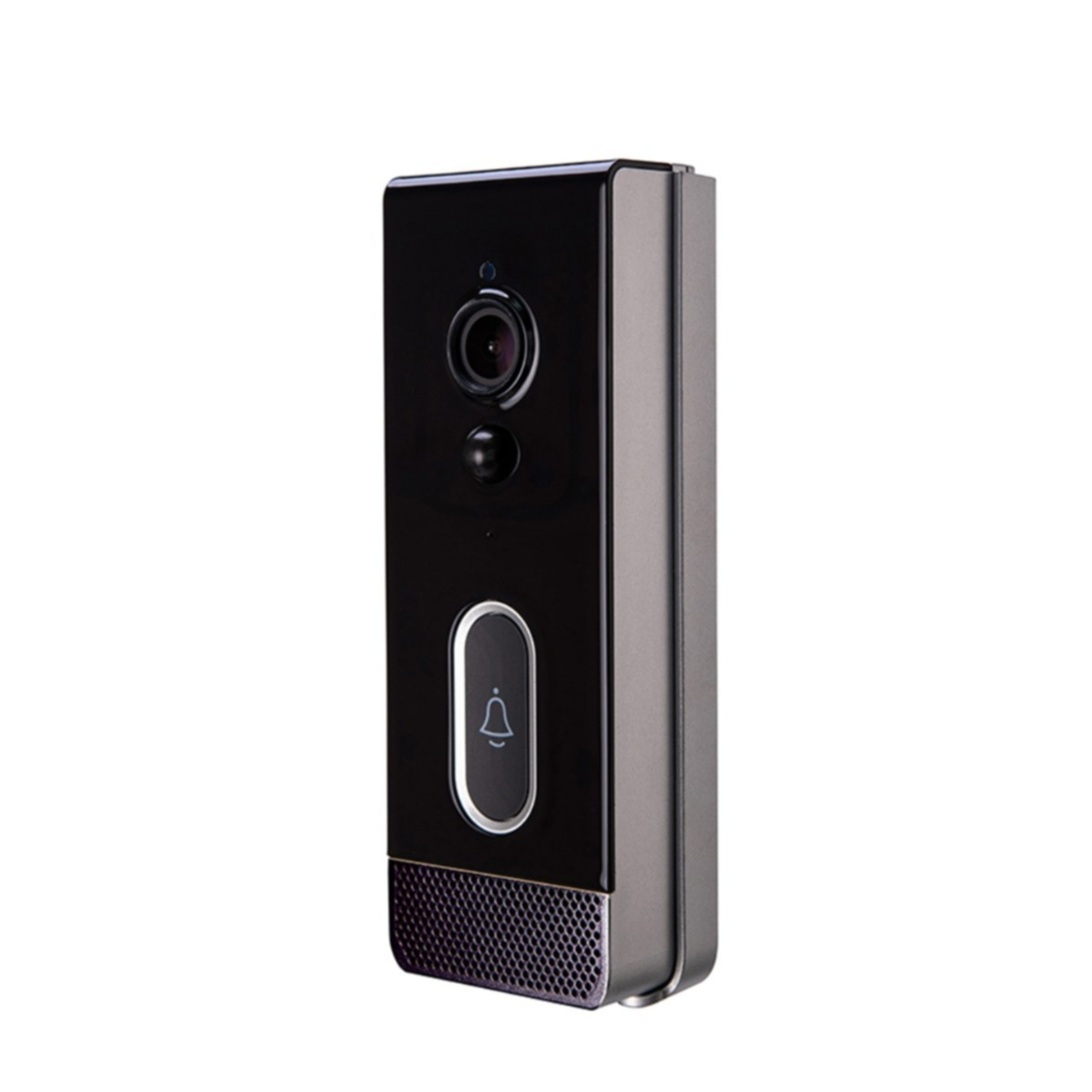 Drahtlose 1080p WiFi Video Türklingel Türsprechanlage mit Kamera / Nachtsicht Funktion / Bewegungserkennung für iOS/Android - Schwarz