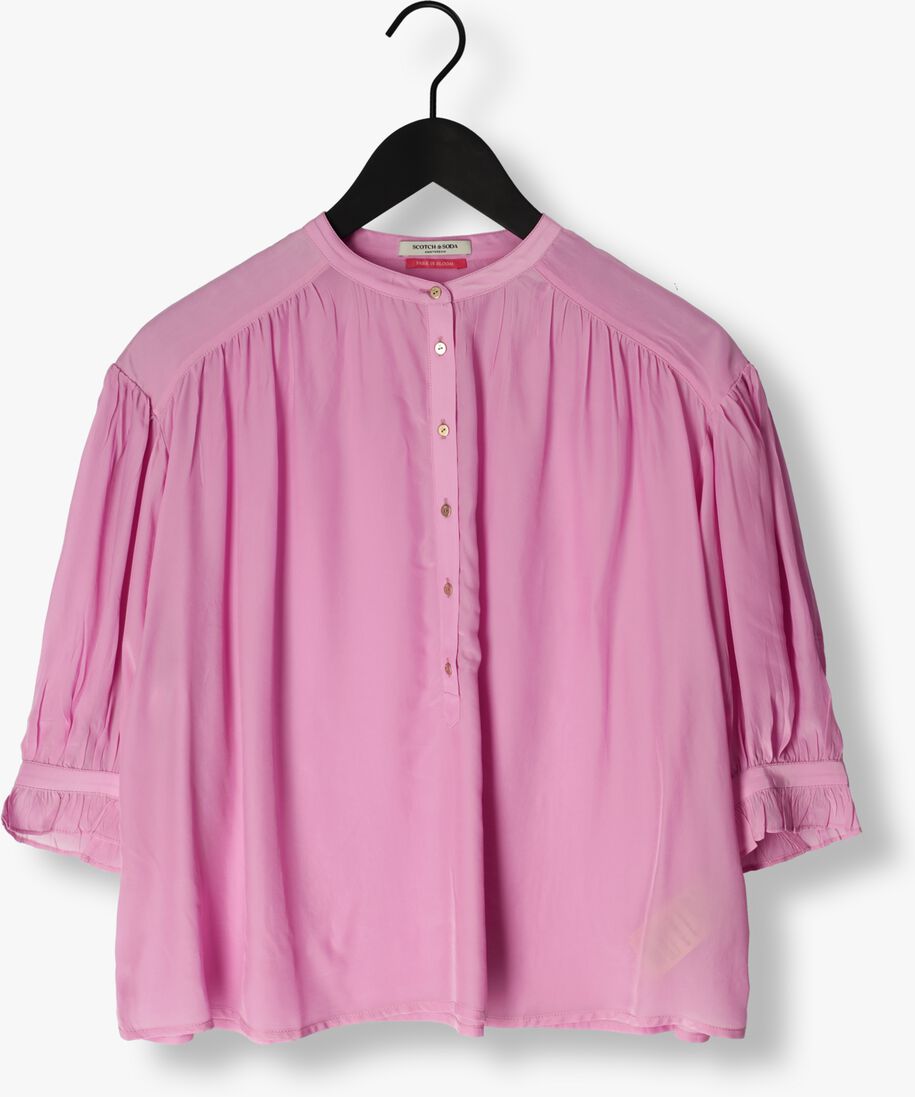 SCOTCH & SODA roze scotch & soda blouse elbow sleeve easy popover