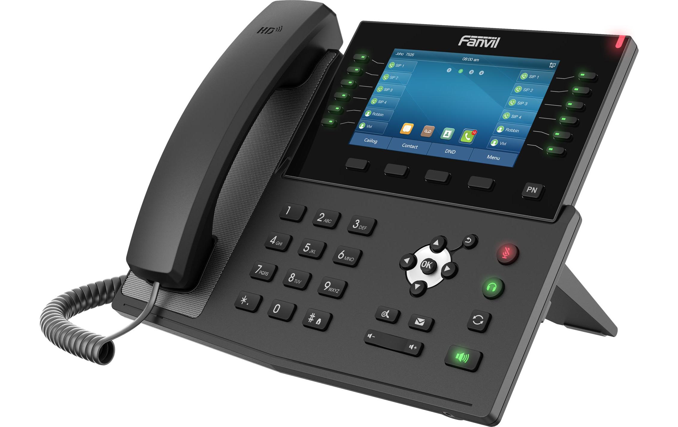 Tischtelefon X7C Schwarz<br>Fanvil X7C Enterprise IP-Telefon