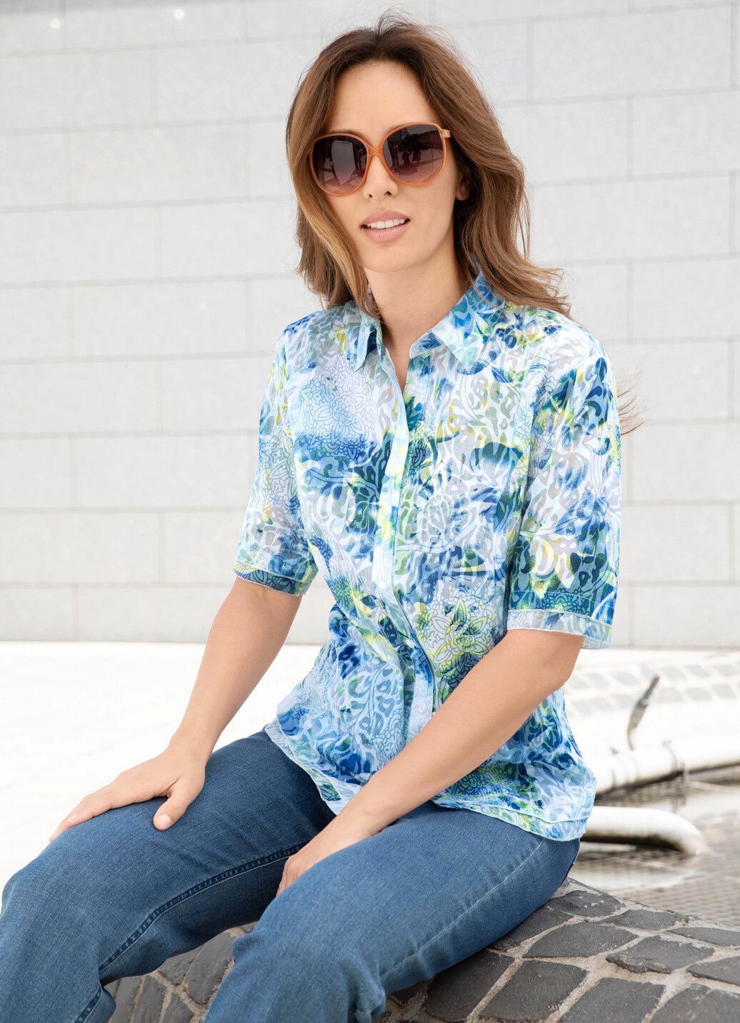 Zart transparente Bluse