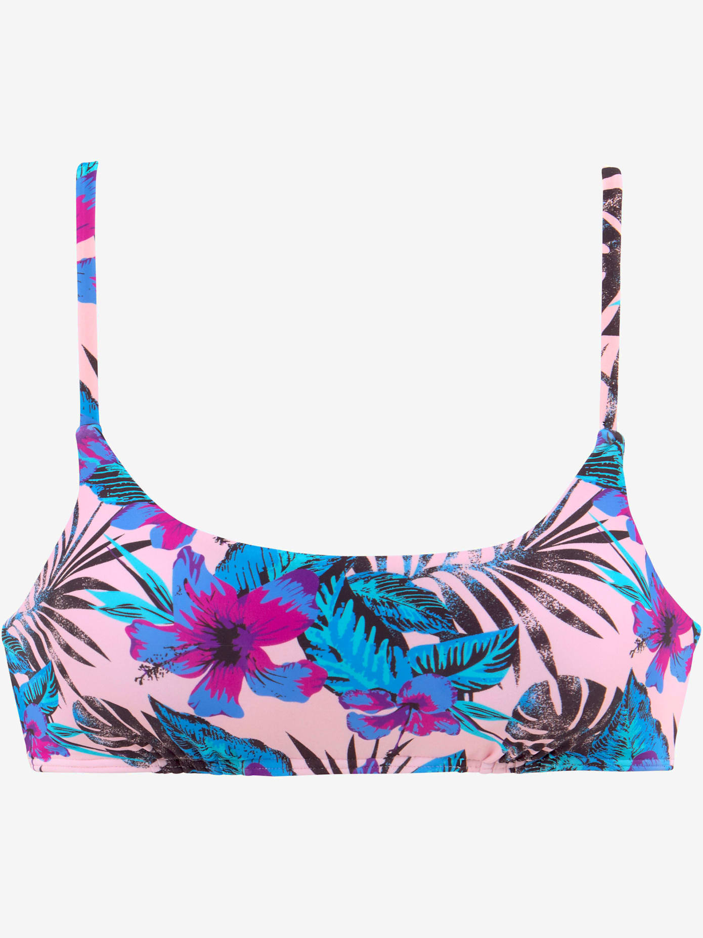 Haut de bikini bustier imprimé floral