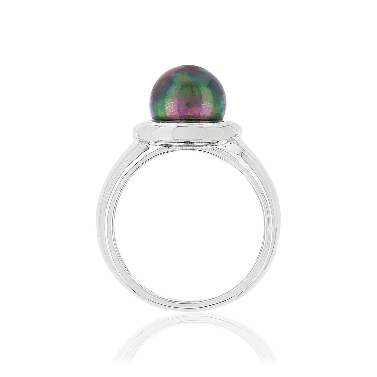 Bague argent 925 perle de culture de Tahiti