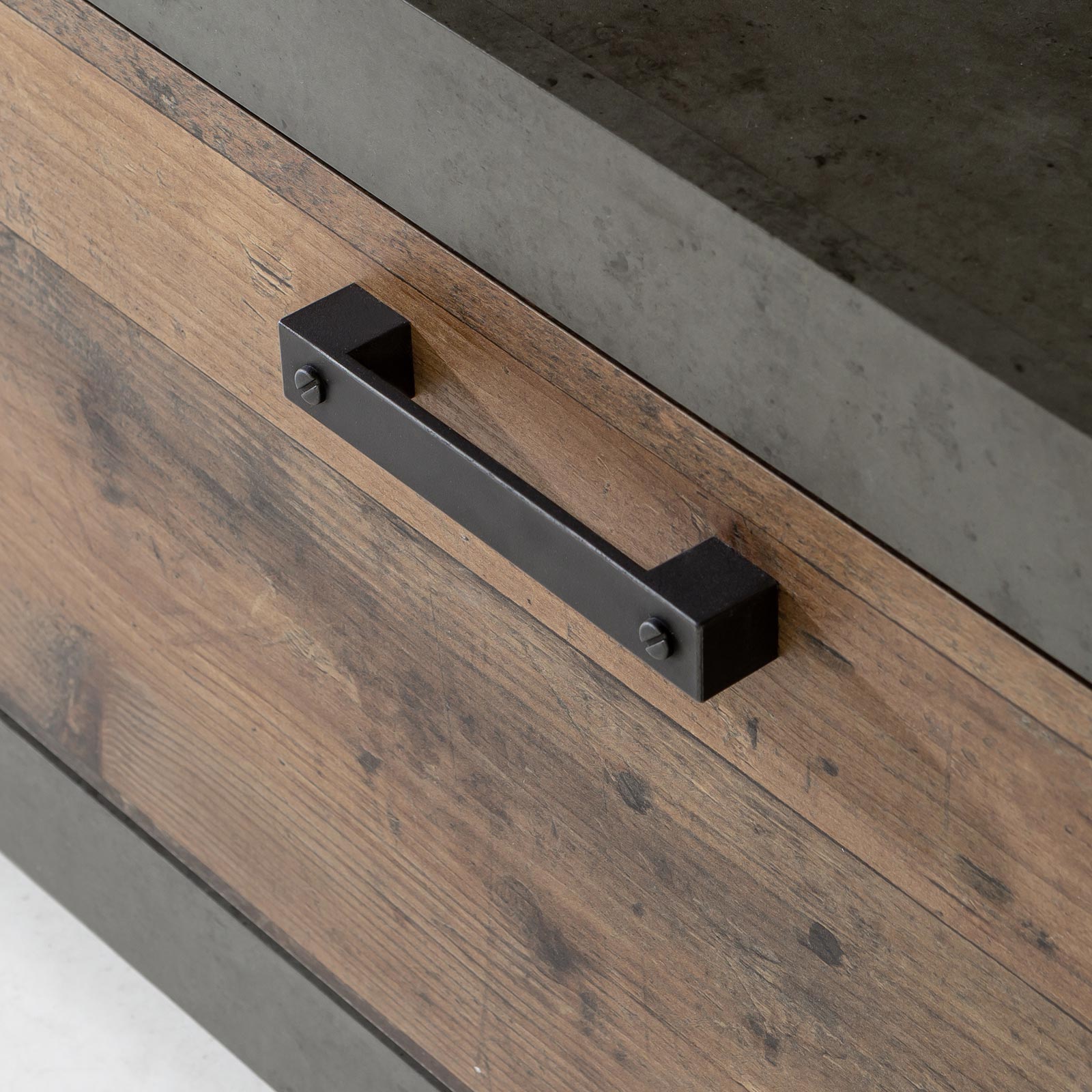 2-teiliges Garderoben-Set - Old Wood Vintage - Beton-Optik