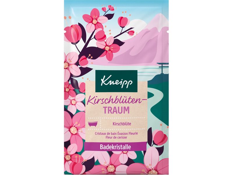 Kneipp Badezusatz Kirschblütentraum 60 g Natürliche Badekristalle sorgen für ein entspannendes Badeerlebnis