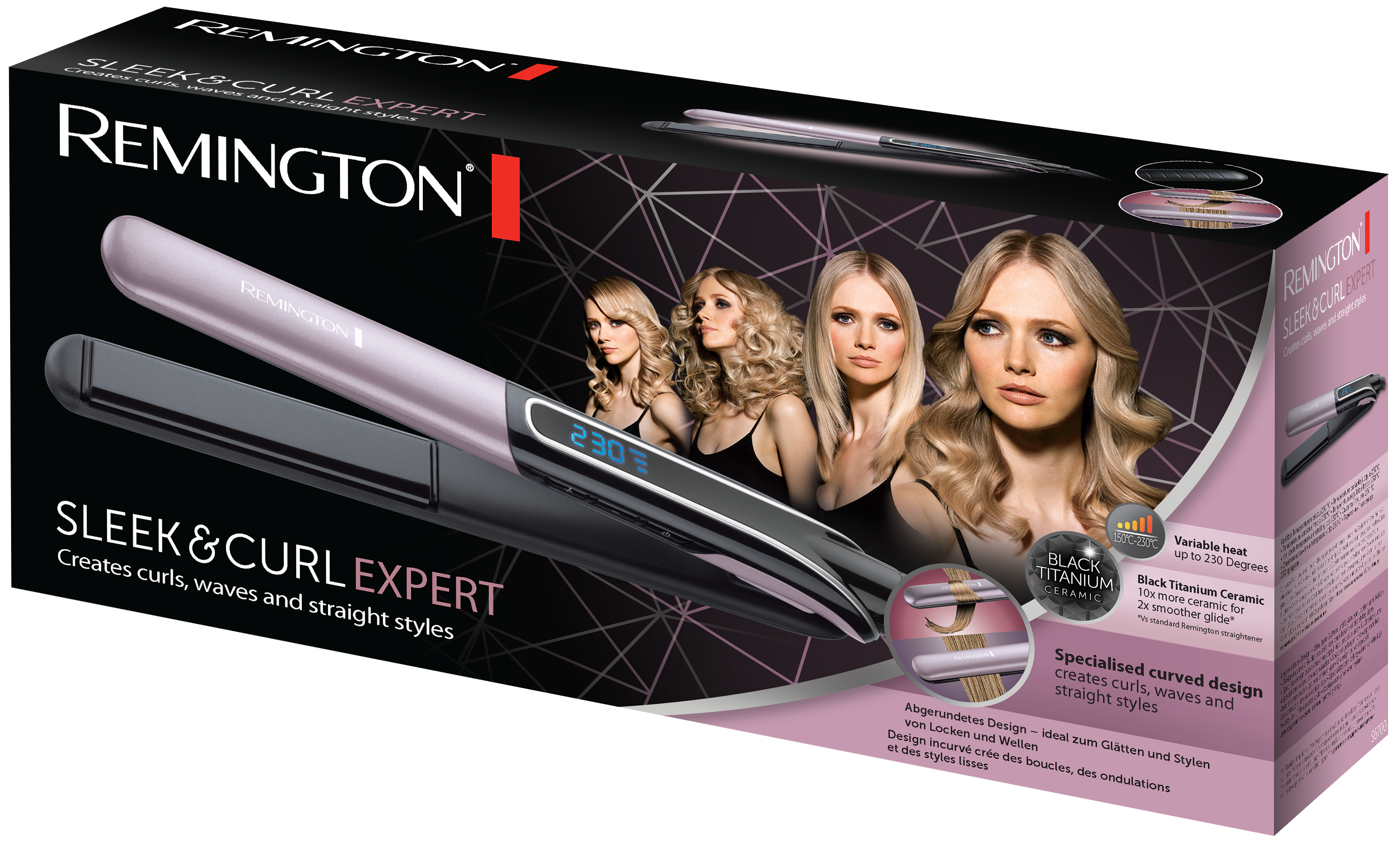 S6700 Haarglätter Sleek and Curl Expert Keramik Haar Streckeisen (45645560100) - Lila