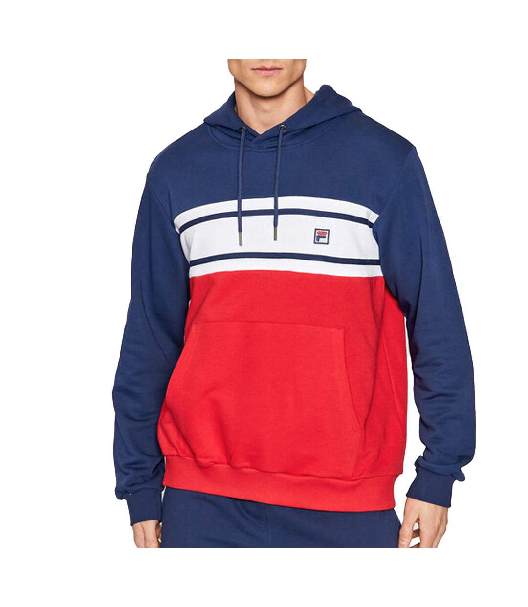 Sweat Marine Homme capuche Fila Breda Blocked Hoody