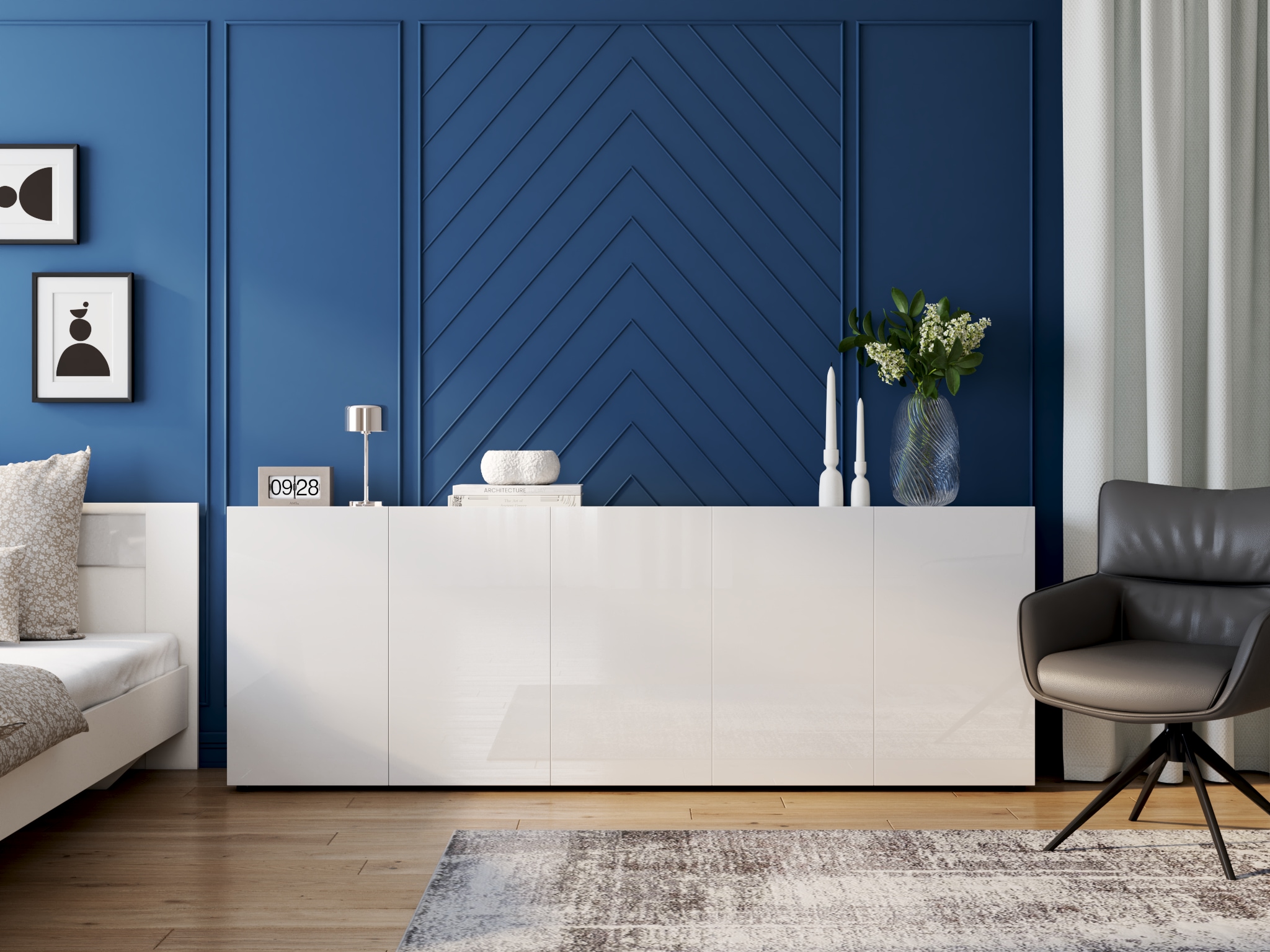 LeGer Home by Lena Gercke Bild »Black is Beautiful III« Abstrakt | Kunst | Modern | Schwarz-Weiss 1 Stk. tlg. HD Premium Poster-Druck inkl. Holzrahmen