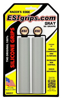 Paire de Grips ESI Racer's Edge Gris
