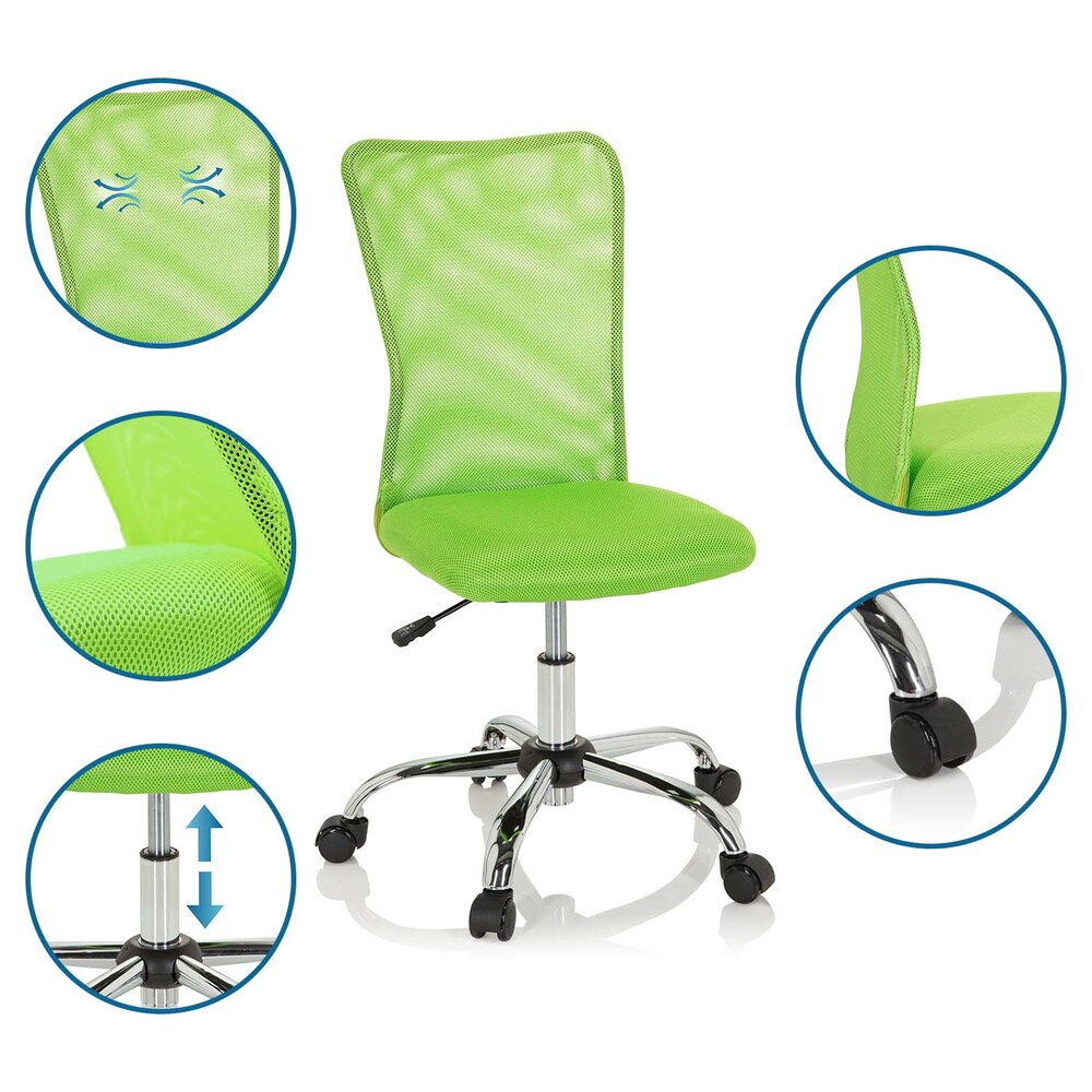 Kinderdrehstuhl KIDDY NET I Netzstoff ohne Armlehnen hjh OFFICE