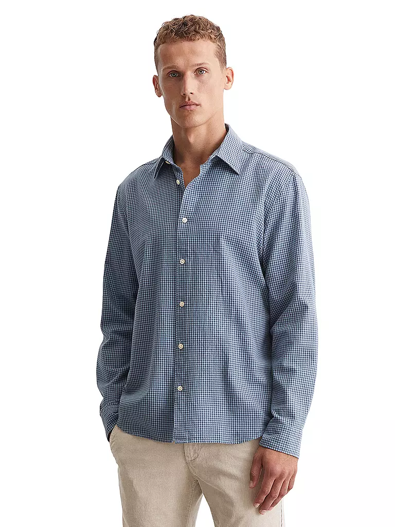 MARC O'POLO Hemd Regular Fit blau