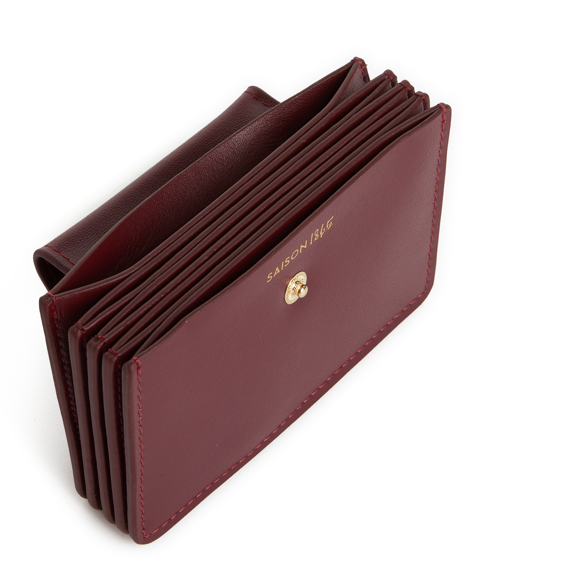Porte cartes en cuir| Rouge