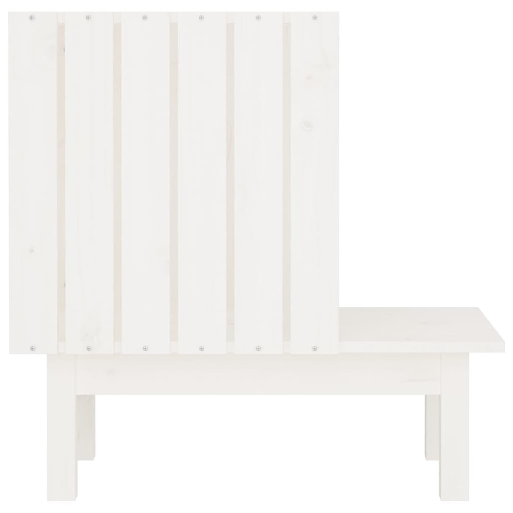 Maison pour chat blanc 60x36x60 cm bois de pin massif