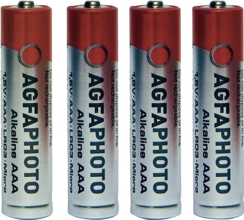 Agfaphoto - AAA Alkaline Batterijen - 1,5V - Verpakking van 4 Stuks