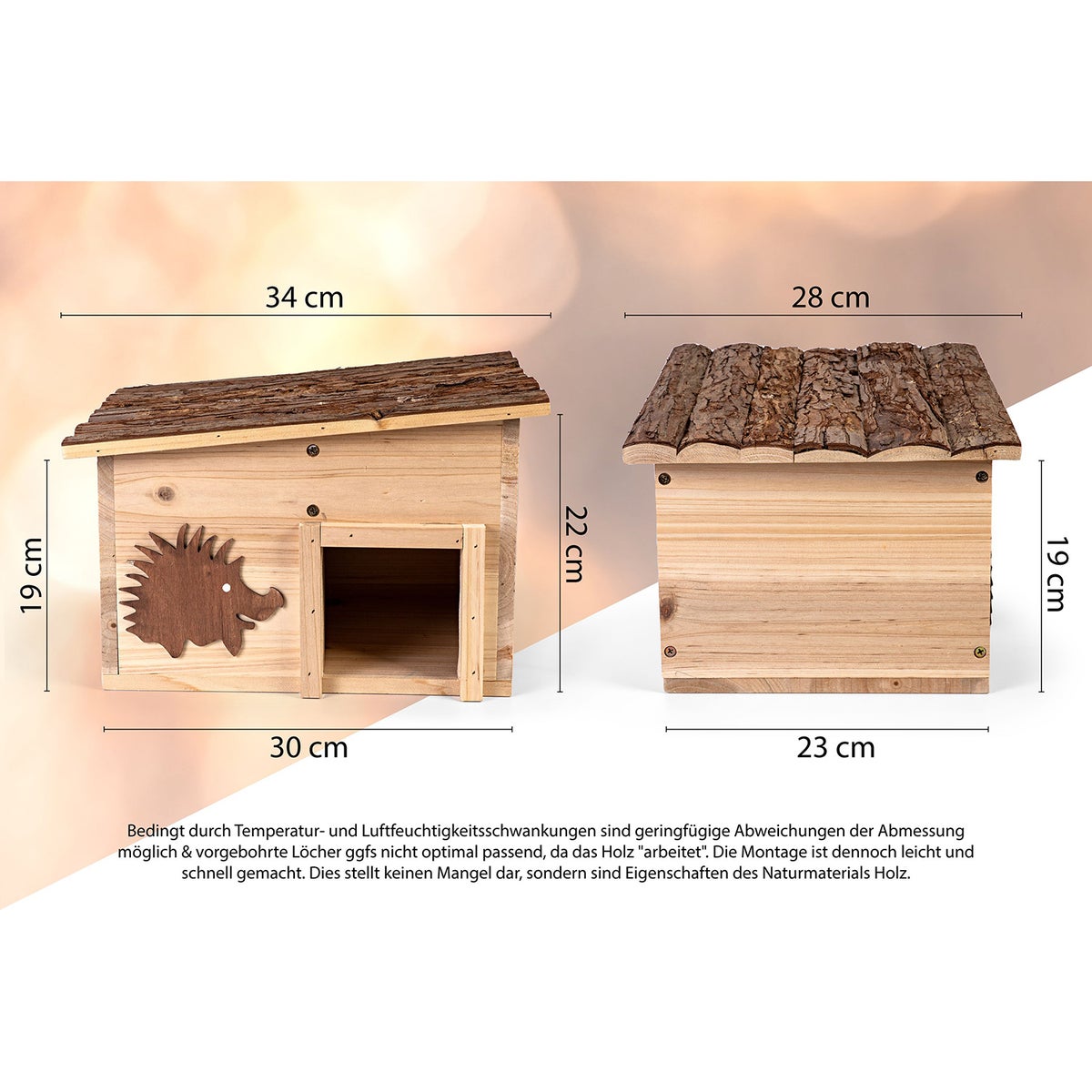 Egelhuis CULT at home egelhuis 34x28x22 cm DIY kit bruin hout