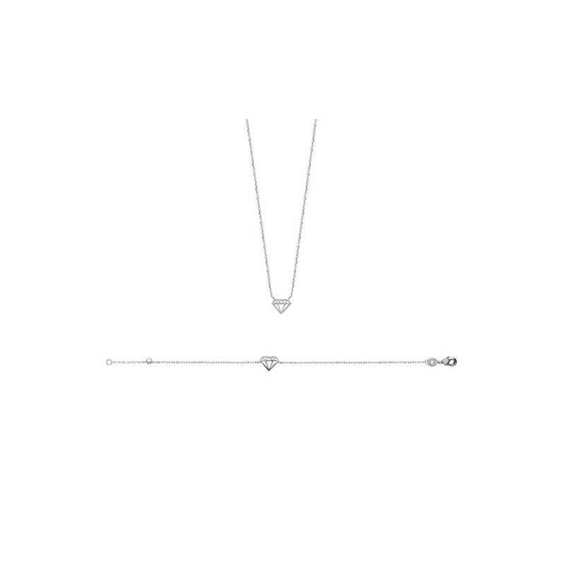 Collier Femme - Argent 925 - Longueur : 45 cm