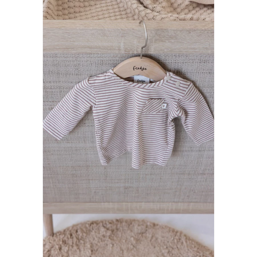 Feetje Langarmshirt Beary Nice Zand Melange