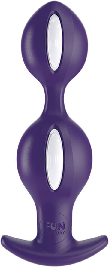 FUN-FACTORY FUN FACTORY - B BALLS DUO ANAL PLUG WITH MOTION WHITE DARK V Violet