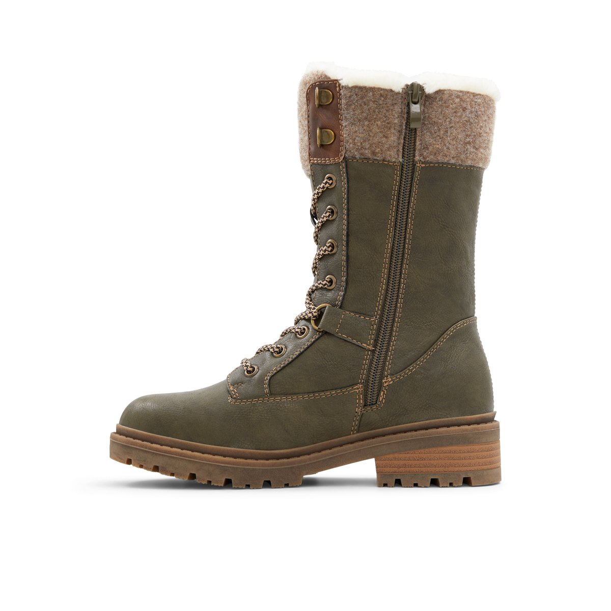 BANFF TRAIL PREMIUM-Sevoican-Bottes mi-mollet d'hiver - Semelle tracteur - Kaki