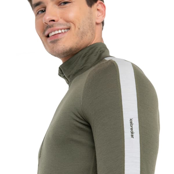T-shirt thermique ICEBREAKER M MER ZONEKNIT 200 LS HALF ZIP LODEN/ETHER/CB