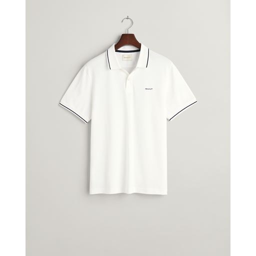 GANT Piqué Polo T-shirt, White, XXL
