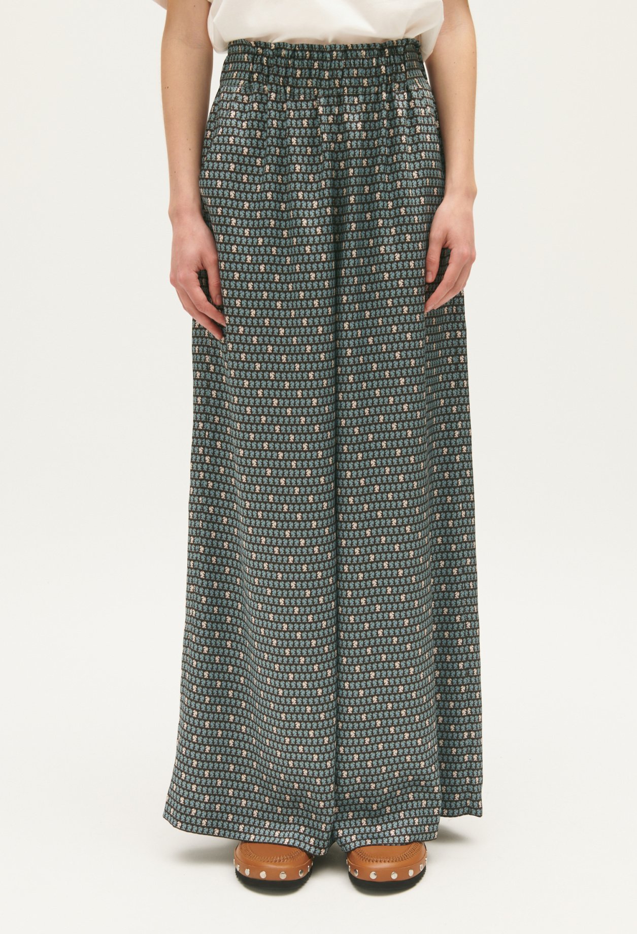 Pantalon fluide satine