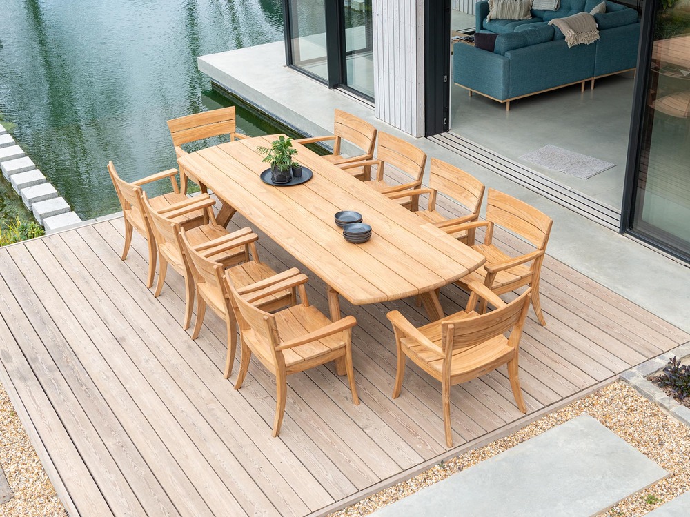 Fauteuil repas sorrento en teck