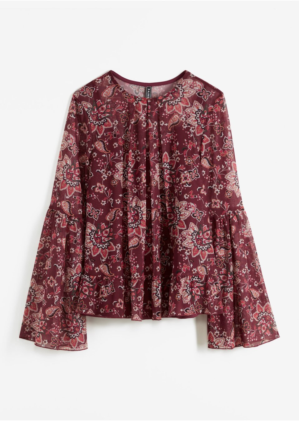 T-shirt blouse en mesh, doublé
