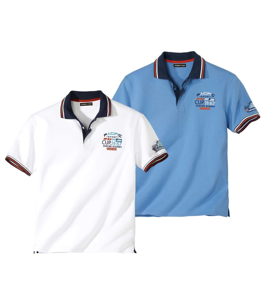 Lot de 2 Polos Pacific Surf