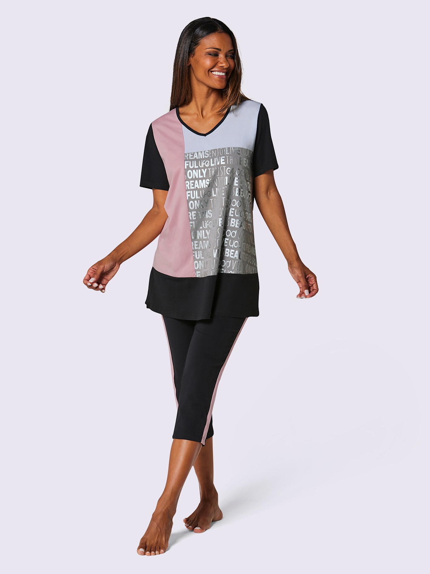 Pyjama court jersey fin