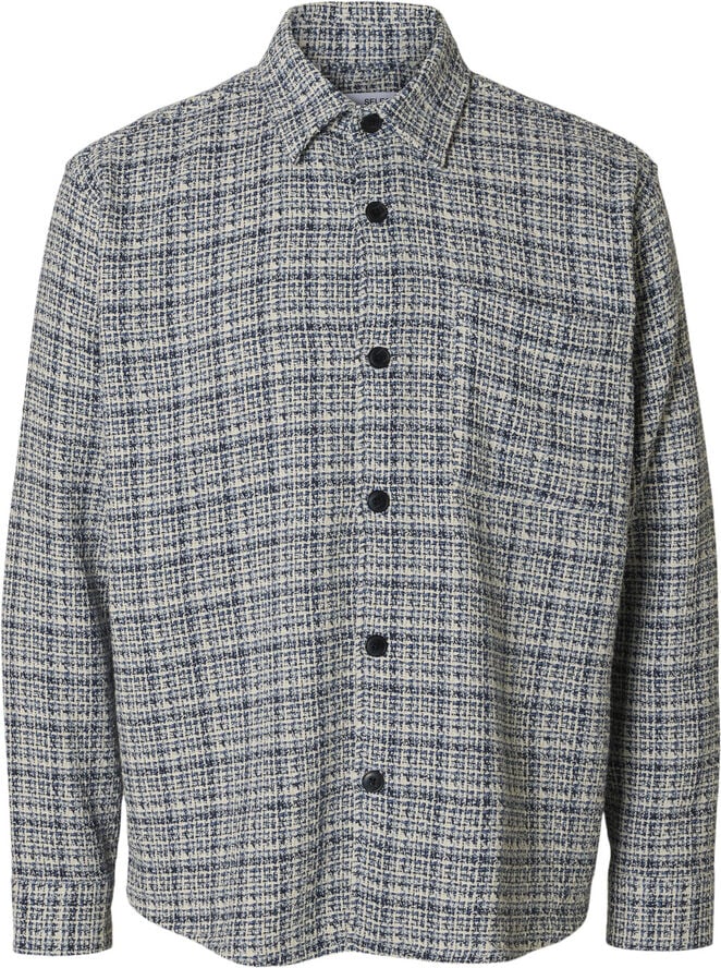 Selected Homme SLHRELAXMIKE NF BOUCLE OVERSHIRT Sort